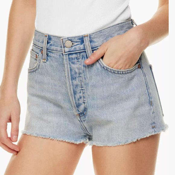 The Yoko Hi-Rise Micro Jean Short | Denim Forum (Aritzia) - Picture 3 of 6